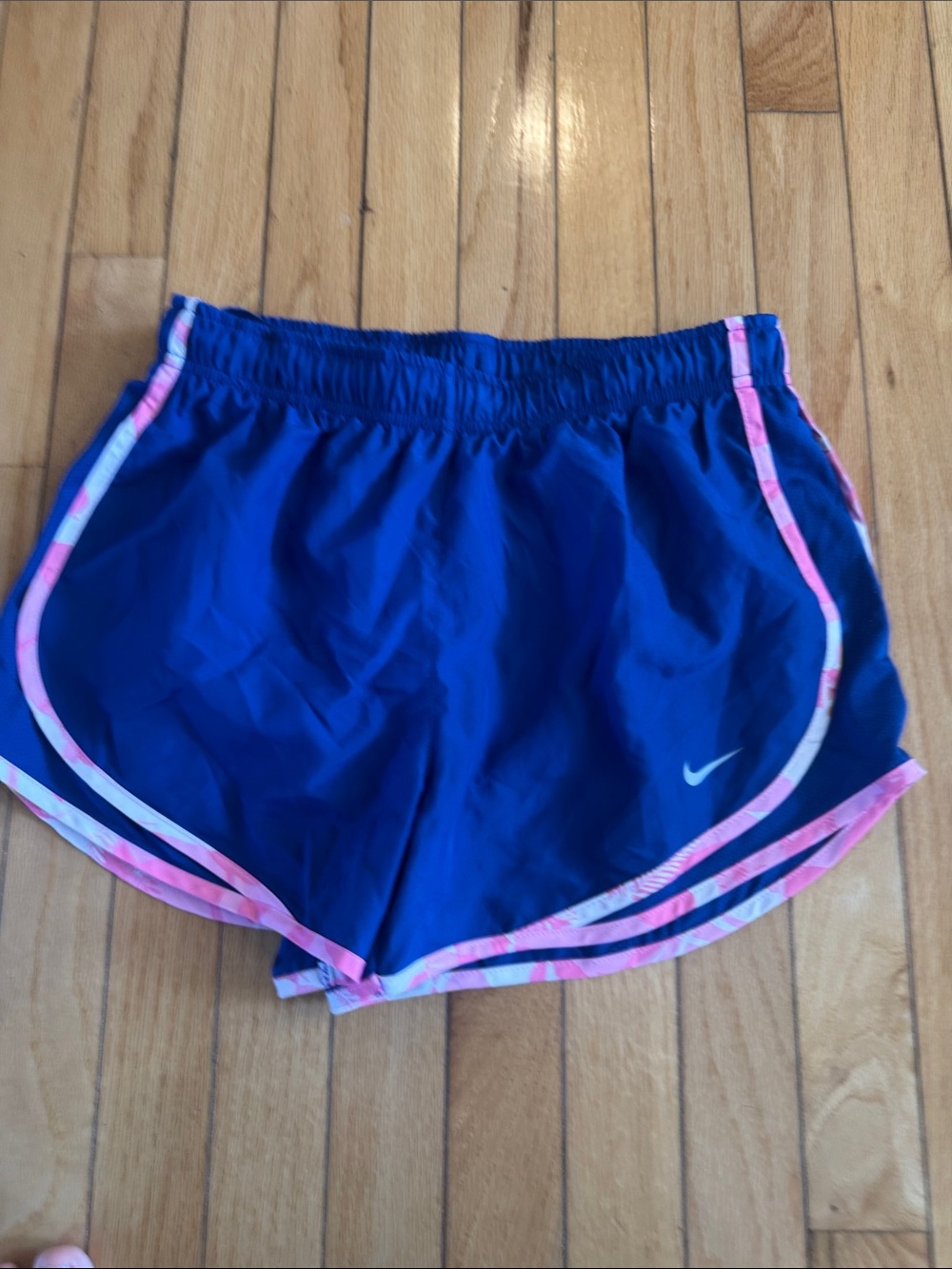 Nike Women’s Royal Blue Athletic Shorts with Pink Trim Size M